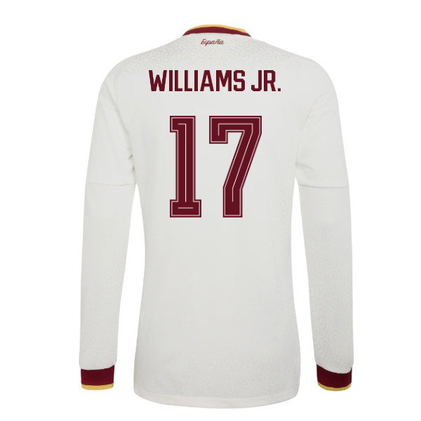 2026-2027 Spain Authentic Long Sleeves Away Shirt (Williams Jr. 17)-SoccerKits Hub | Buy Soccer Jerseys Online
